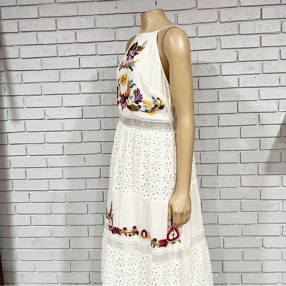 Asos Women’s Square Neck Midi Dress With Lace and‎ Floral Detail - Picture 7 of 11